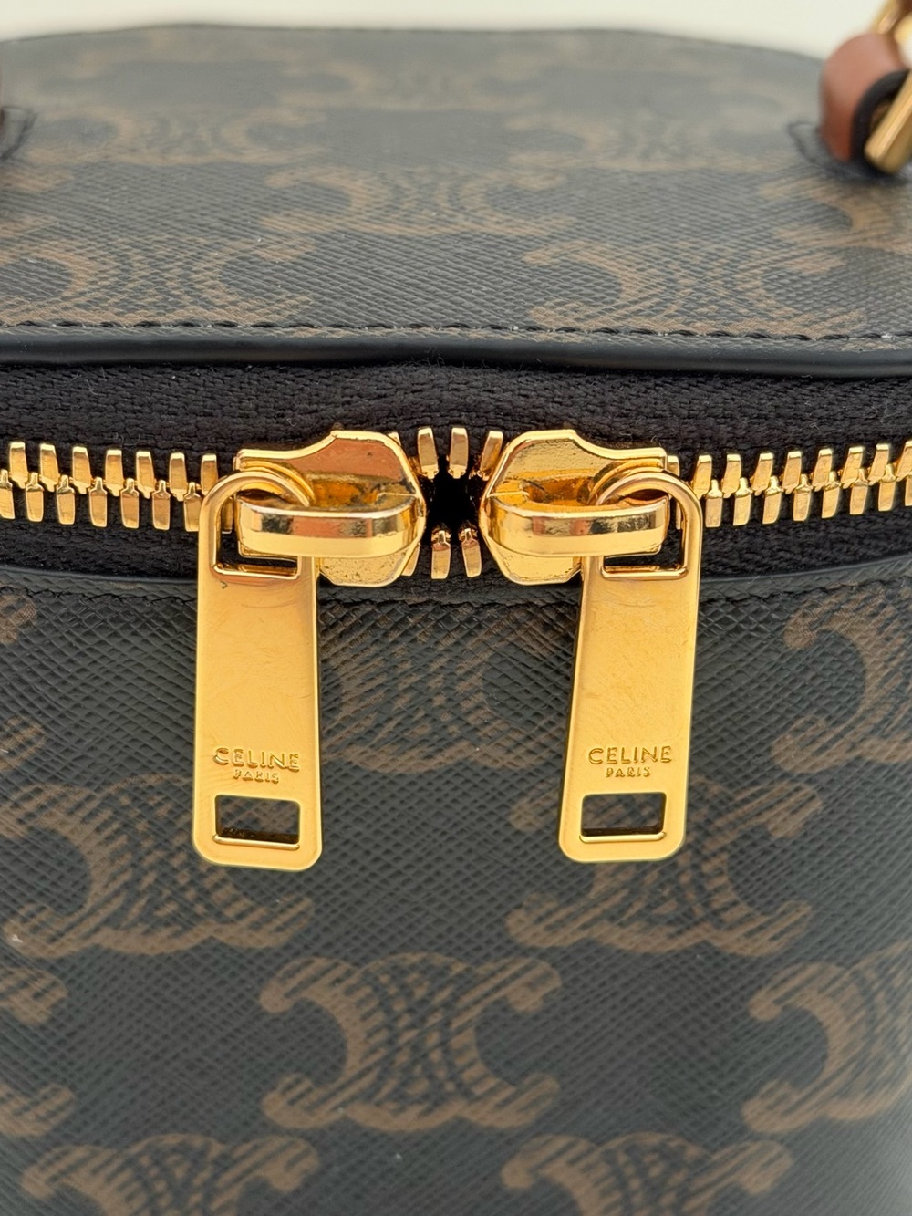 Celine Brown Triomphe Mini Vanity Crossbody Bag - Picture 9 of 16